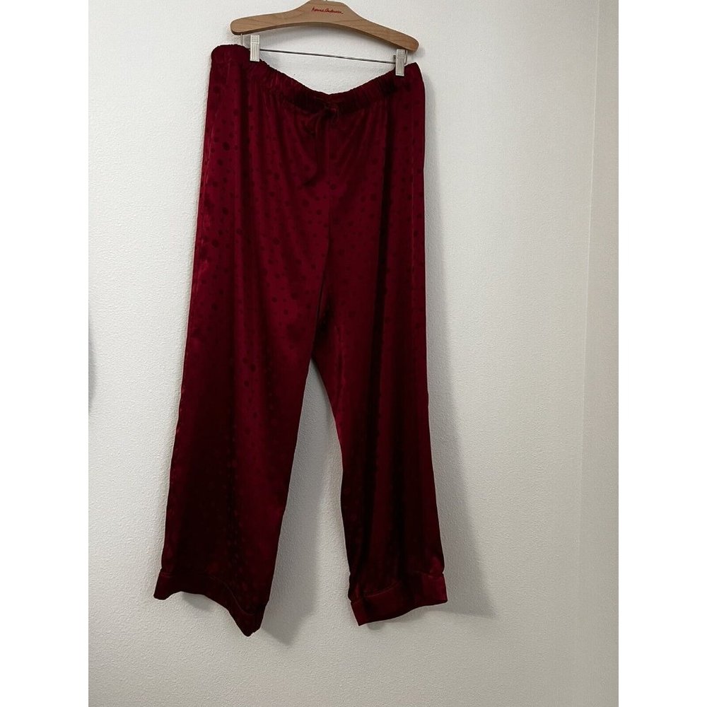 INC International Concepts Women's Notch Collar Pajama Set Satin Size XL…